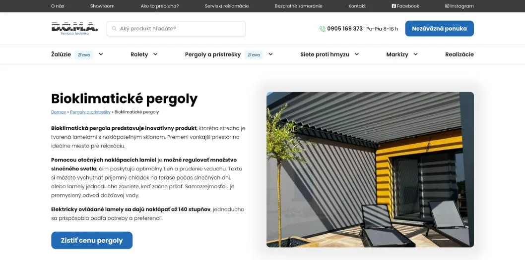 Bioklimatické pergoly