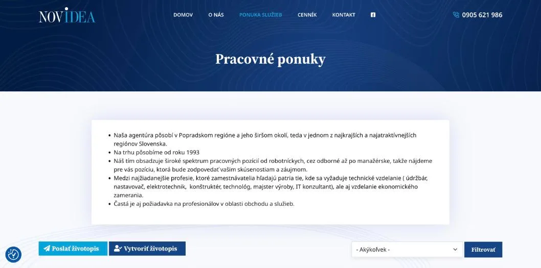 Pracovné ponuky