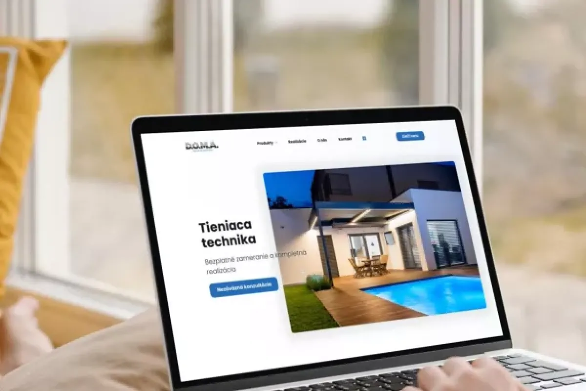 Produktová web stránka s tieniacou technikou Produktová web stránka s tieniacou technikou
